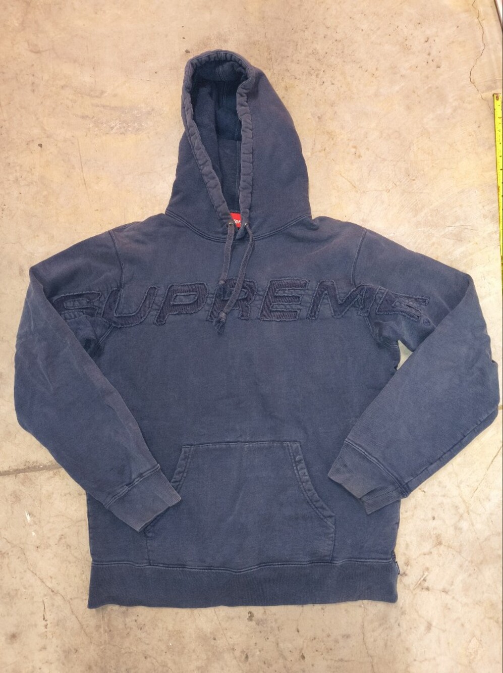 Supreme Heavy 100% Cotton Navy Blue Pullover Hoodie